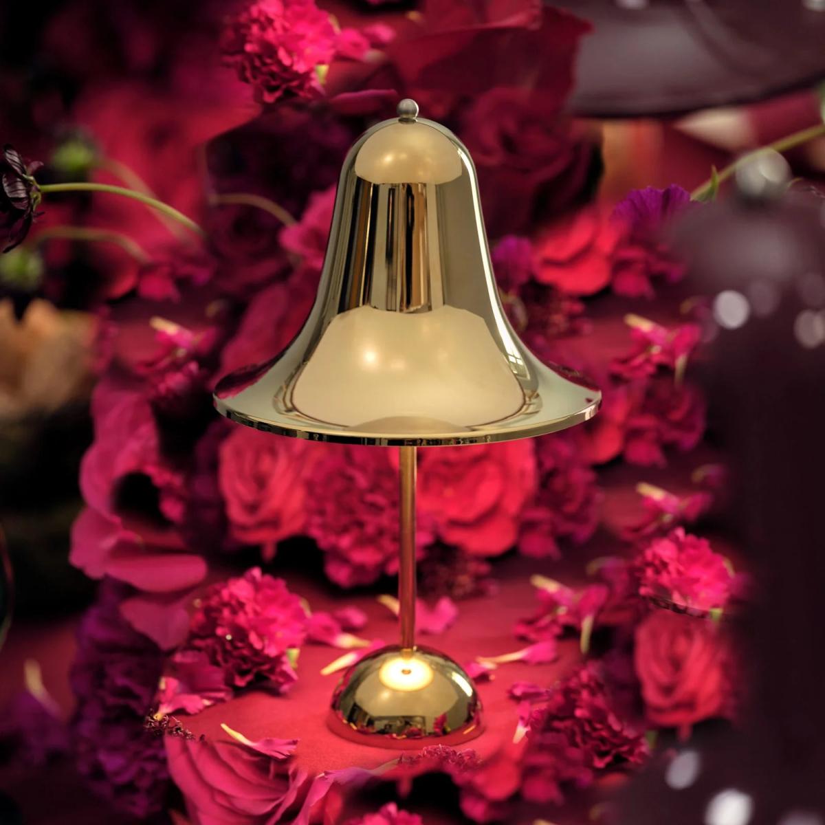 Verpan Pantop portable table lamp 30 cm Shiny brass – image 3
