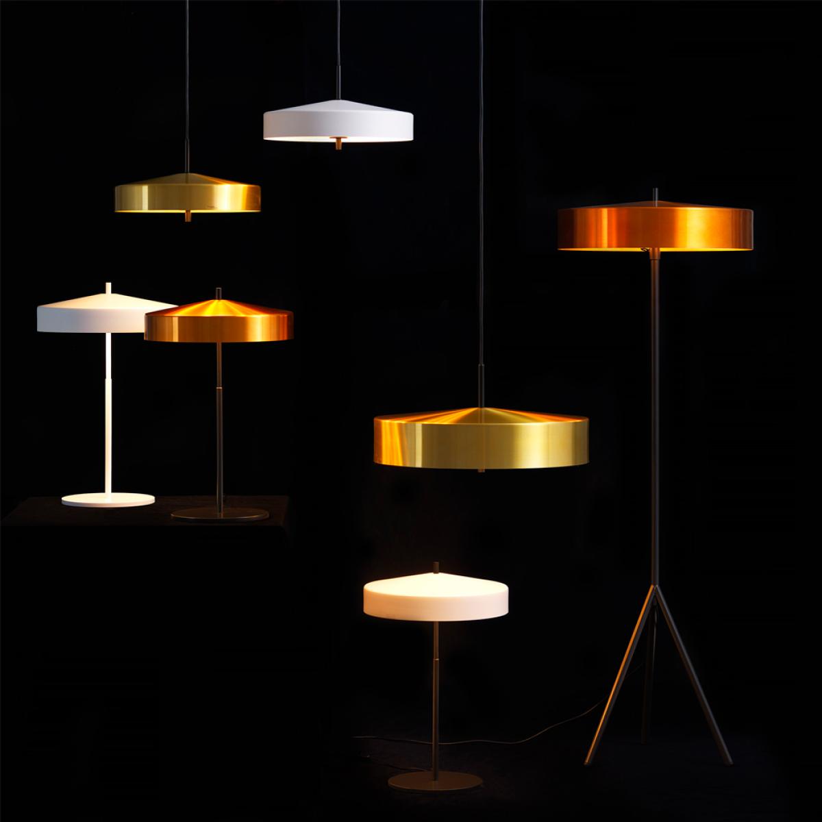 Bsweden Cymbal table lamp White matte black cord – image 2
