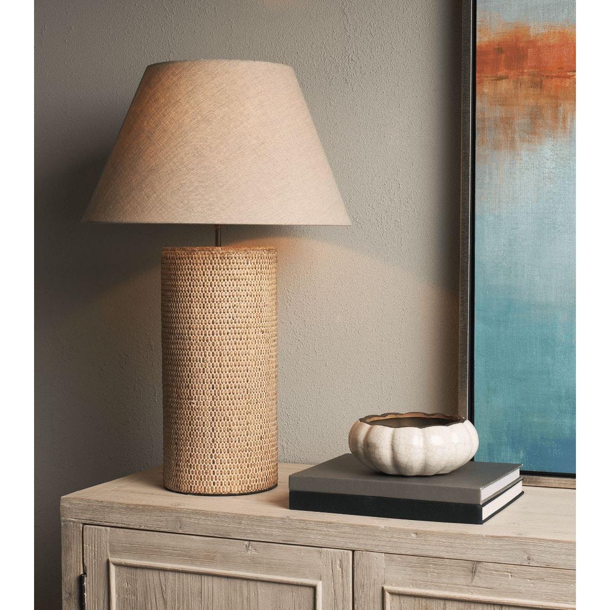 OKA, Balabac Column Lamp - Sand, Table Lamps, Wicker – image 2