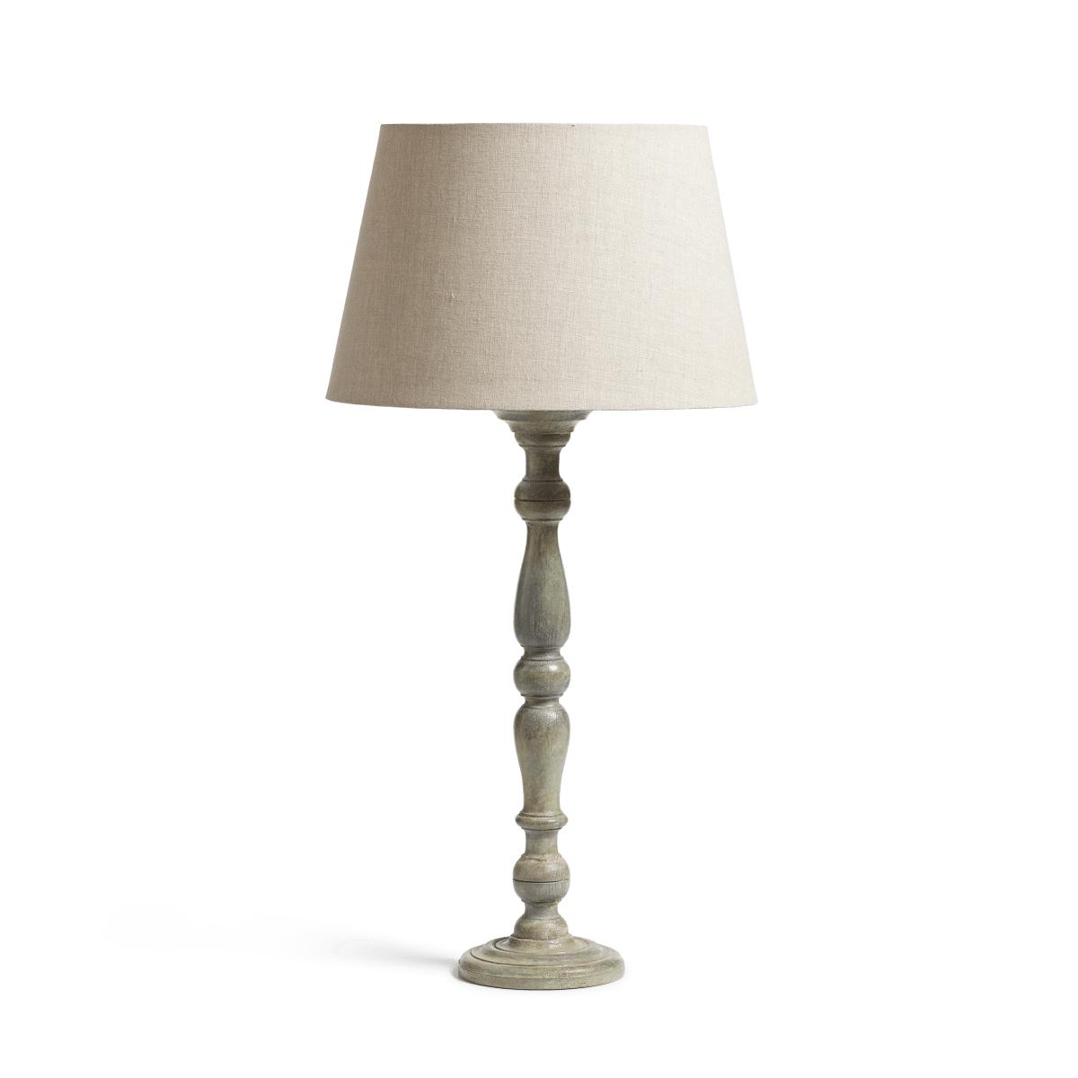 OKA, Lucian Table Lamp - Distressed Grey, Table Lamps, Beech Wood/Metal – image 3