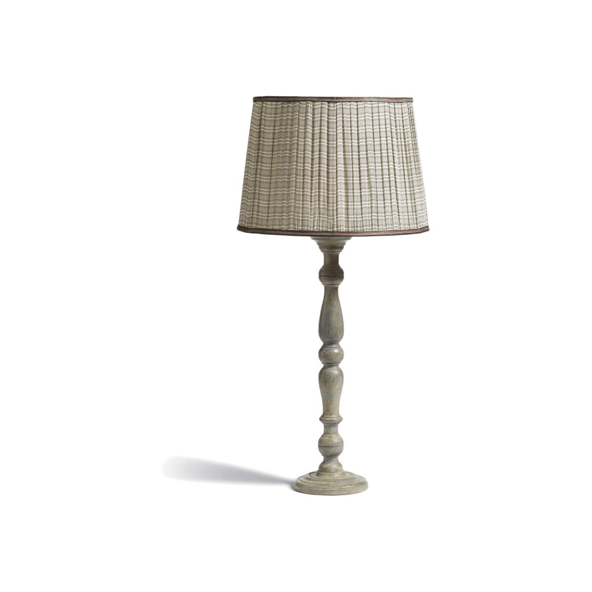 OKA, Lucian Table Lamp - Distressed Grey, Table Lamps, Beech Wood/Metal – image 1