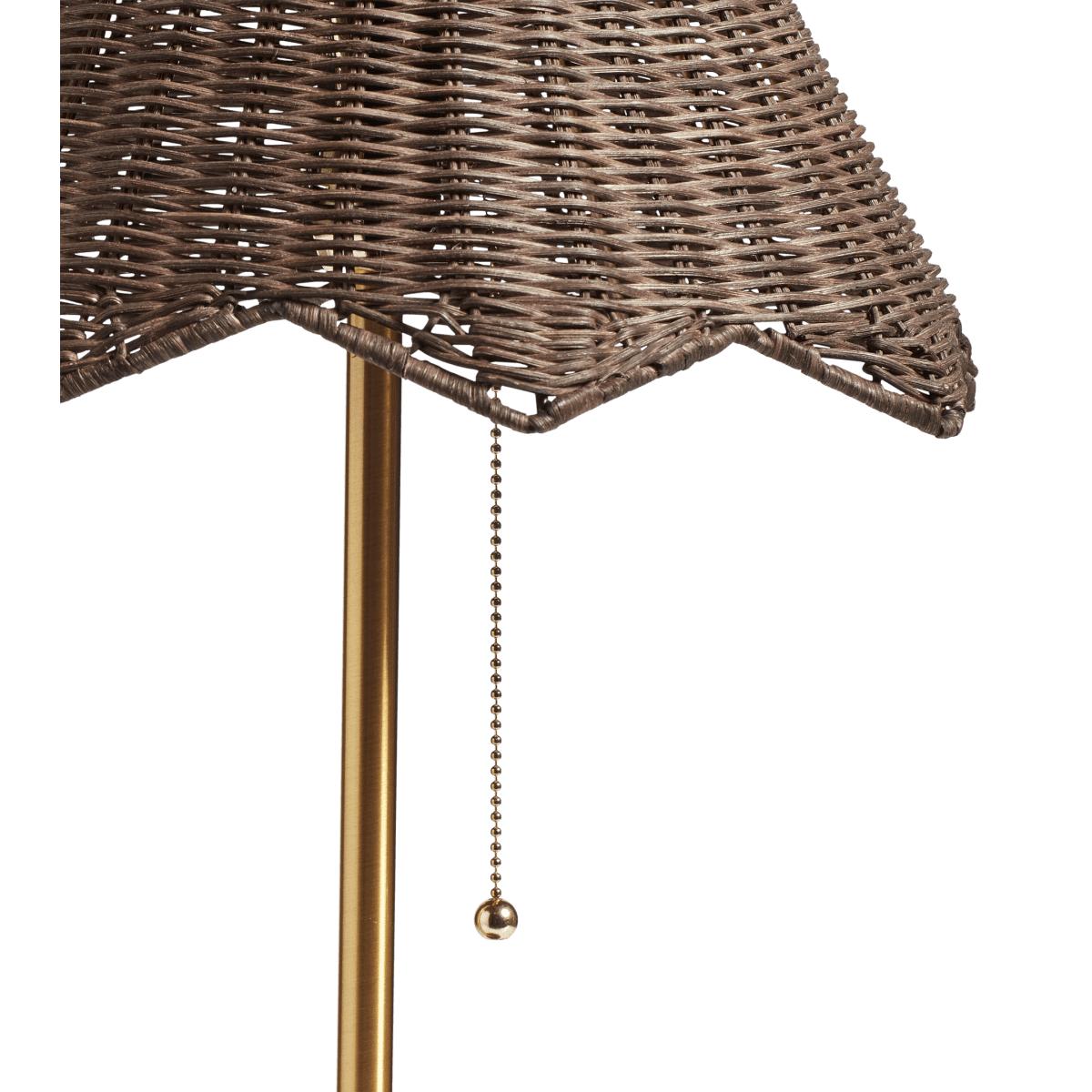 OKA, Ravindra Rattan Table Lamp and Shade - Espresso, Table Lamps, Cotton/Silk – image 3