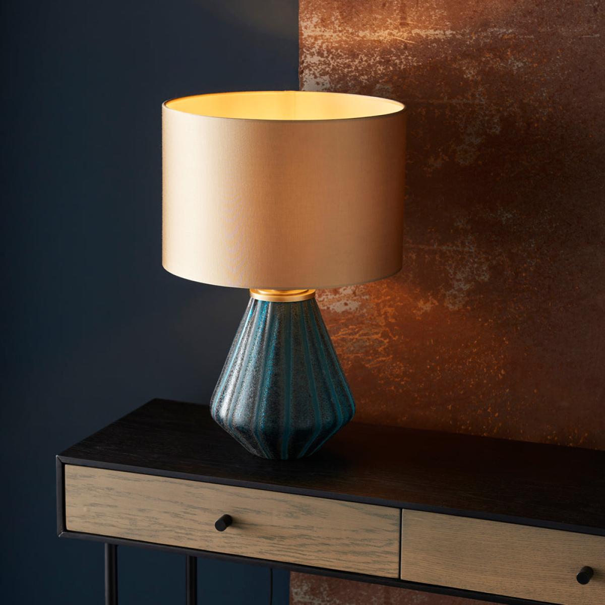 Olivia's Chloe Table Lamp in Turquoise & Gold – image 3