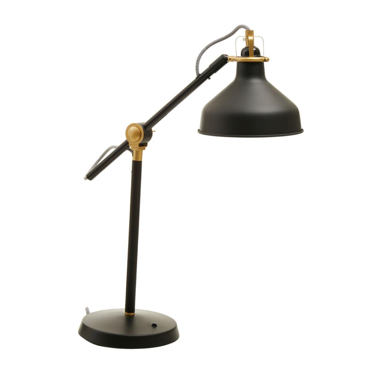 Olivia's Necia Large Desk Lamp in Black & Brass – image 2