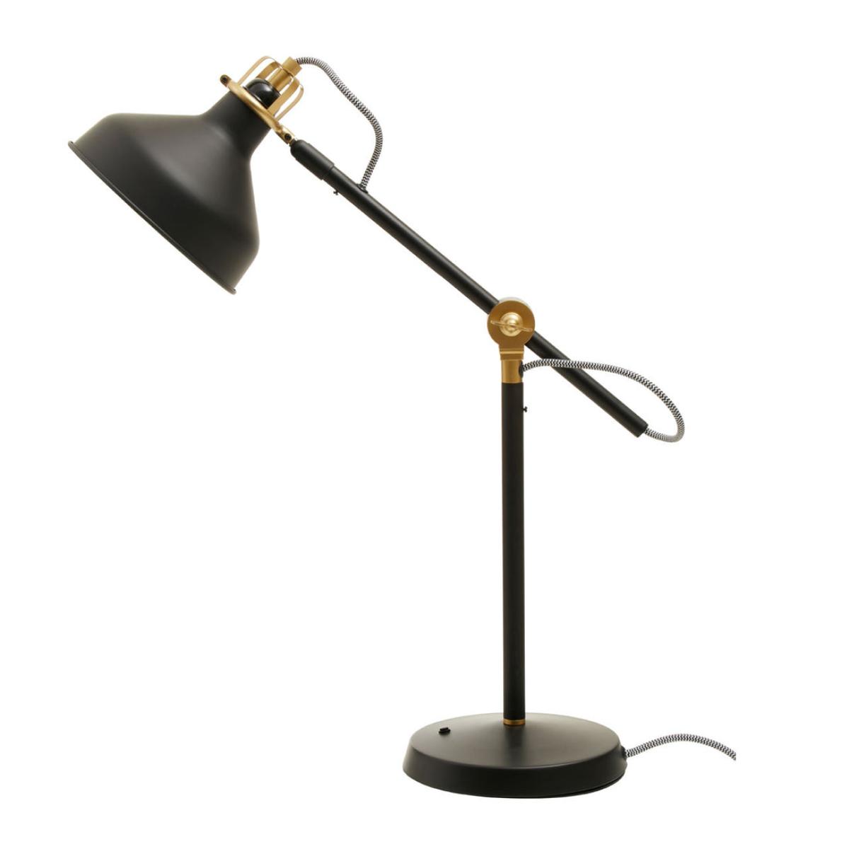 Olivia's Necia Large Desk Lamp in Black & Brass – image 4