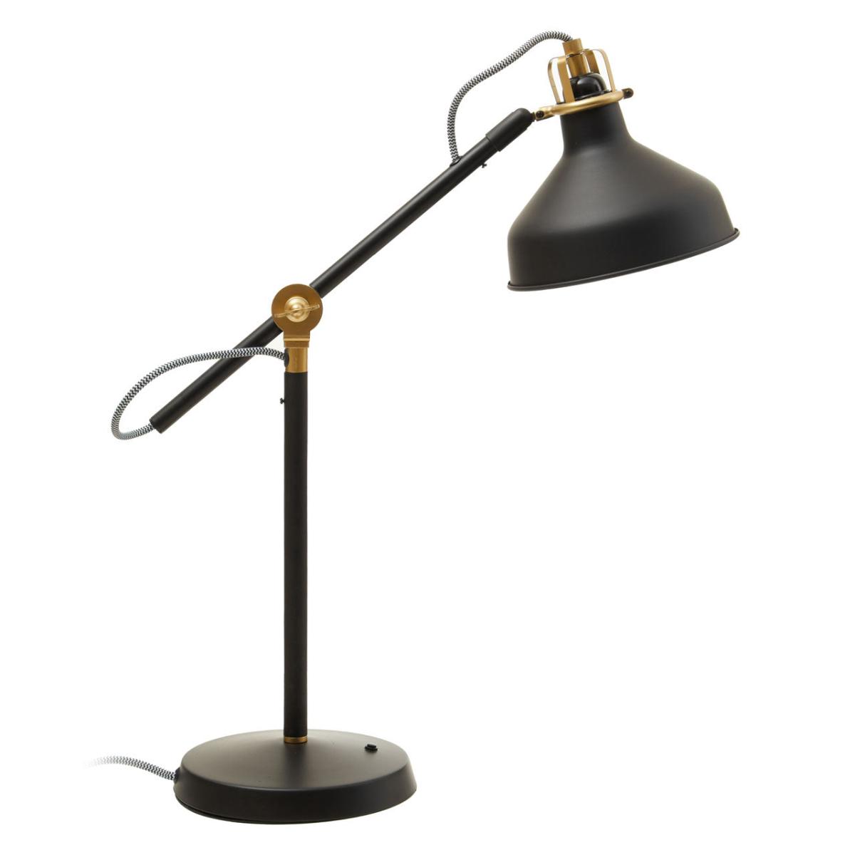 Olivia's Necia Large Desk Lamp in Black & Brass – image 5