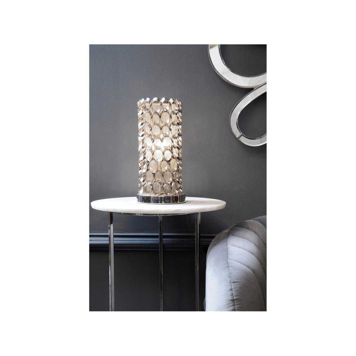 Libra Midnight Mayfair Collection - Venus Tube Table Lamp Nickel | Outlet – image 2
