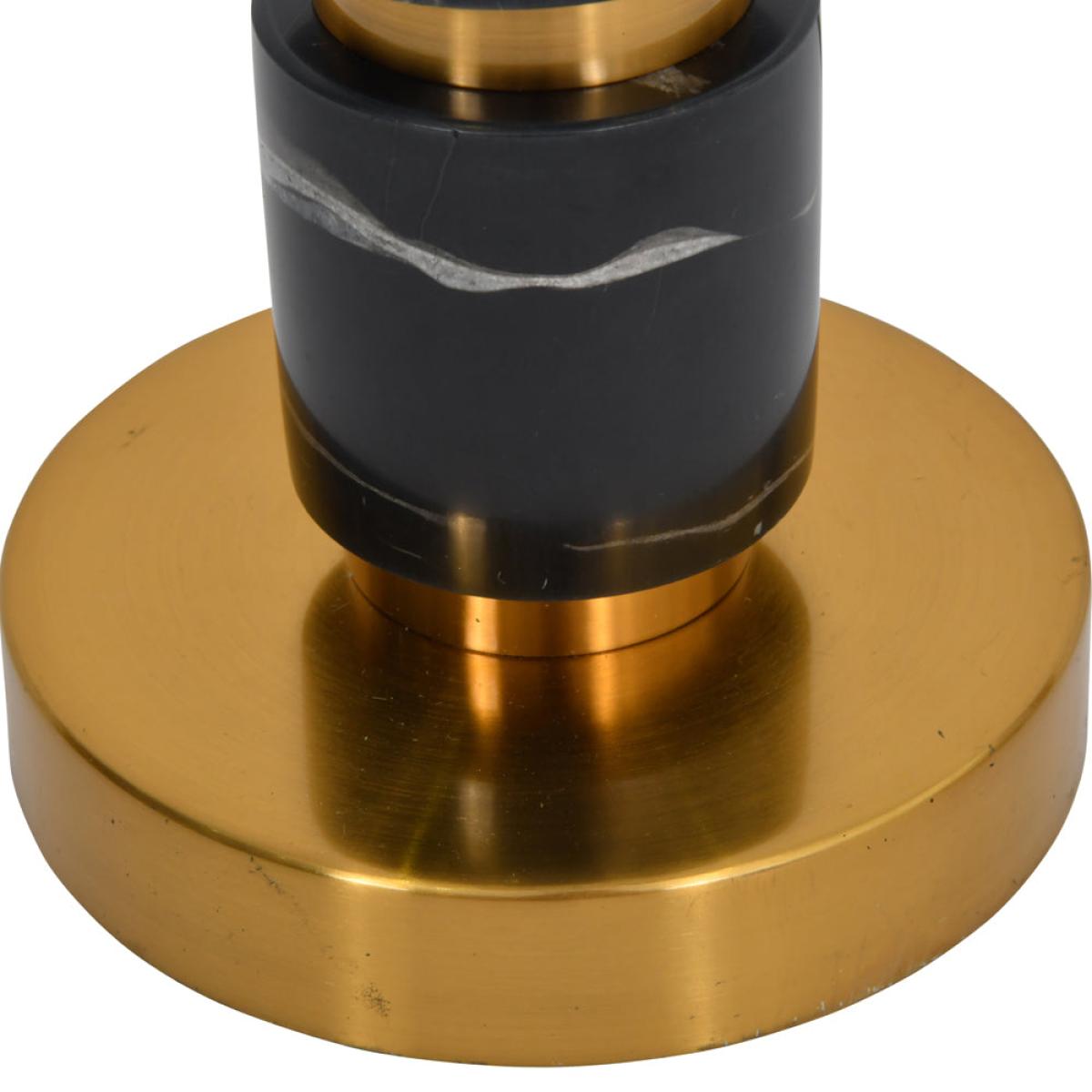 Libra Black Marble Column Table Lamp On Brass Base Only – image 6
