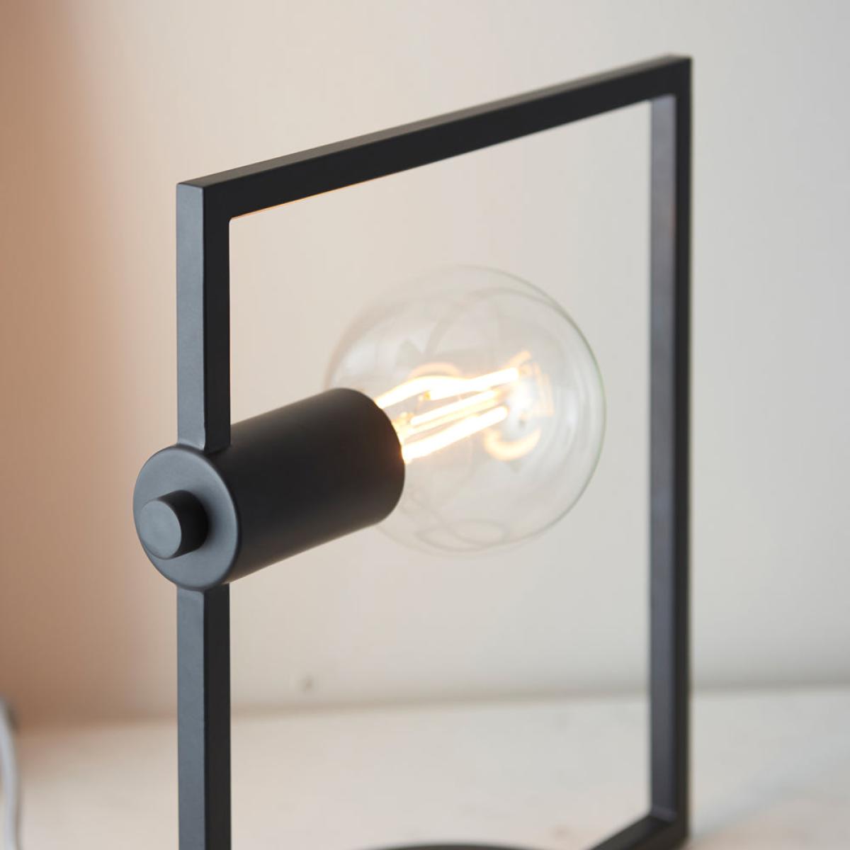 Gallery Interiors Rectangle Shape Table Lamp in Black – image 6