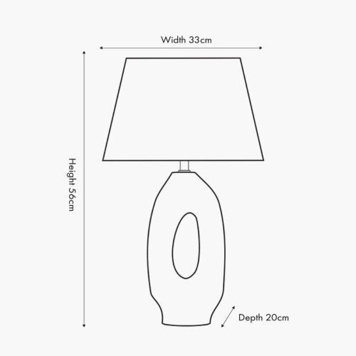 Olivia's Lila Natural Organic Tall Ceramic Table Lamp – image 5