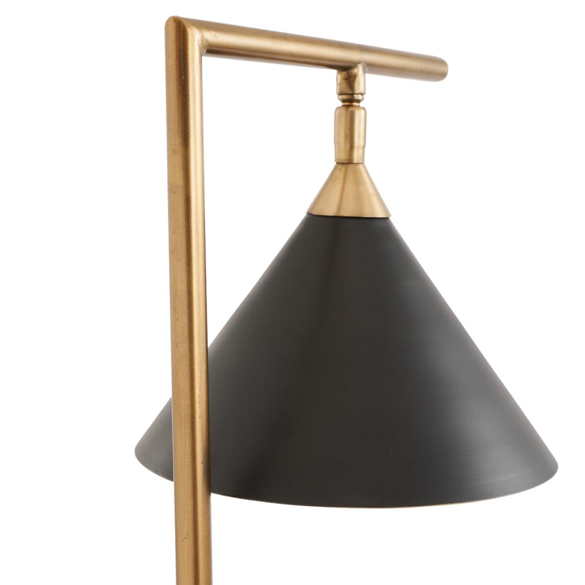 Olivia's Netty Table Lamp in Matt Black and Antiuqe Brass – image 3