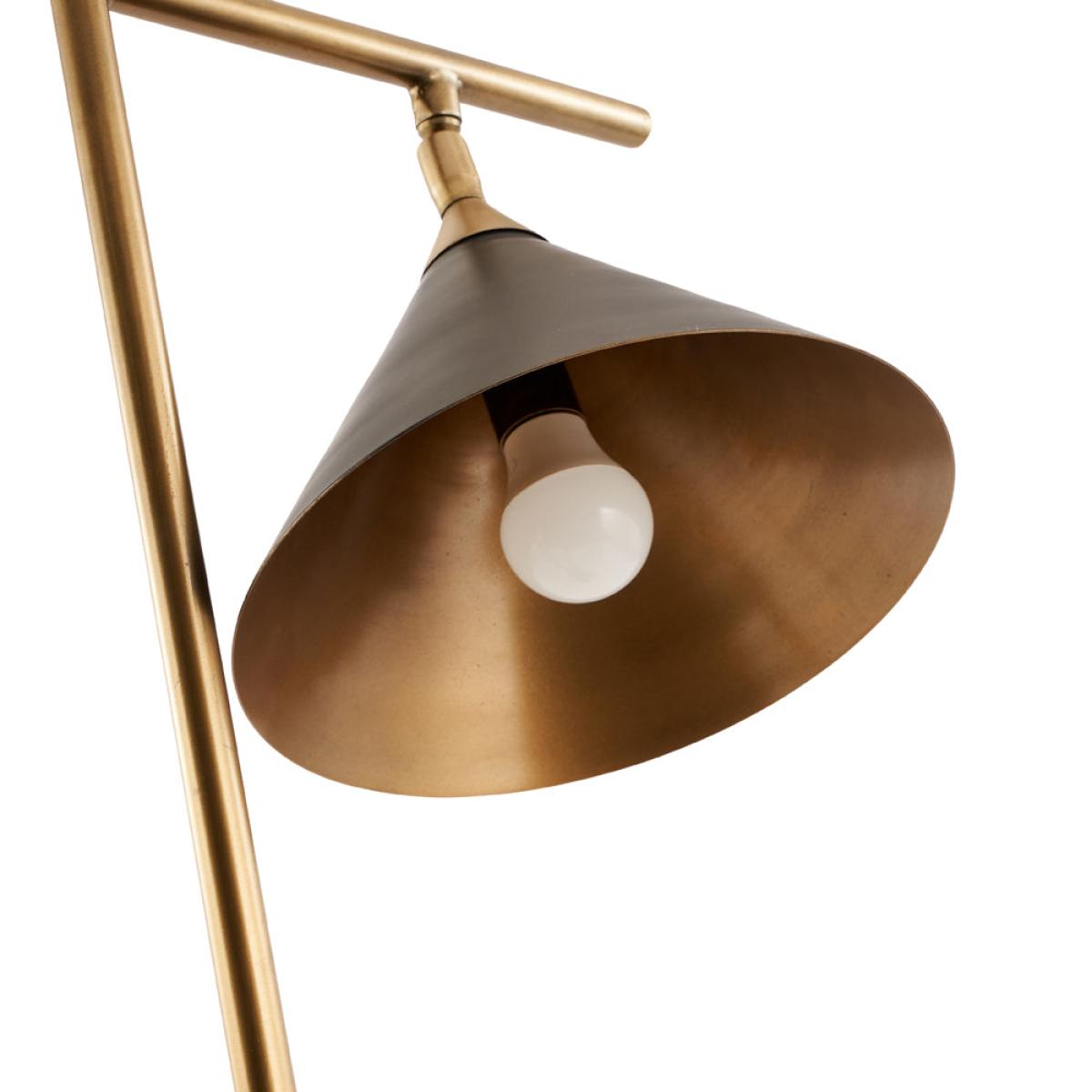 Olivia's Netty Table Lamp in Matt Black and Antiuqe Brass – image 4