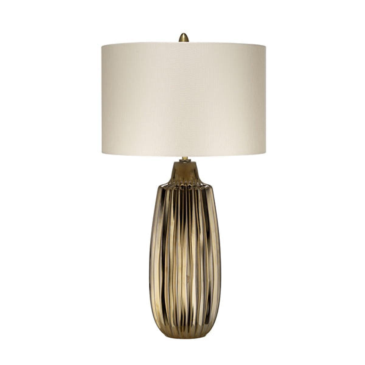 Elstead Newham 1 Light Table Lamp Bronze Ceramic and Pearl shade / Small – image 2
