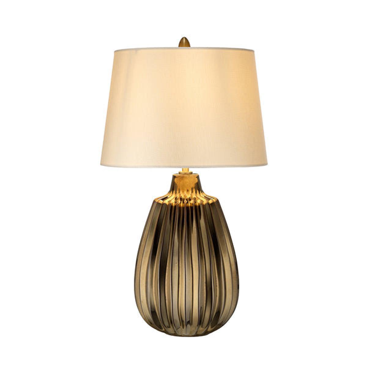 Elstead Newham 1 Light Table Lamp Bronze Ceramic and Pearl shade / Small – image 4