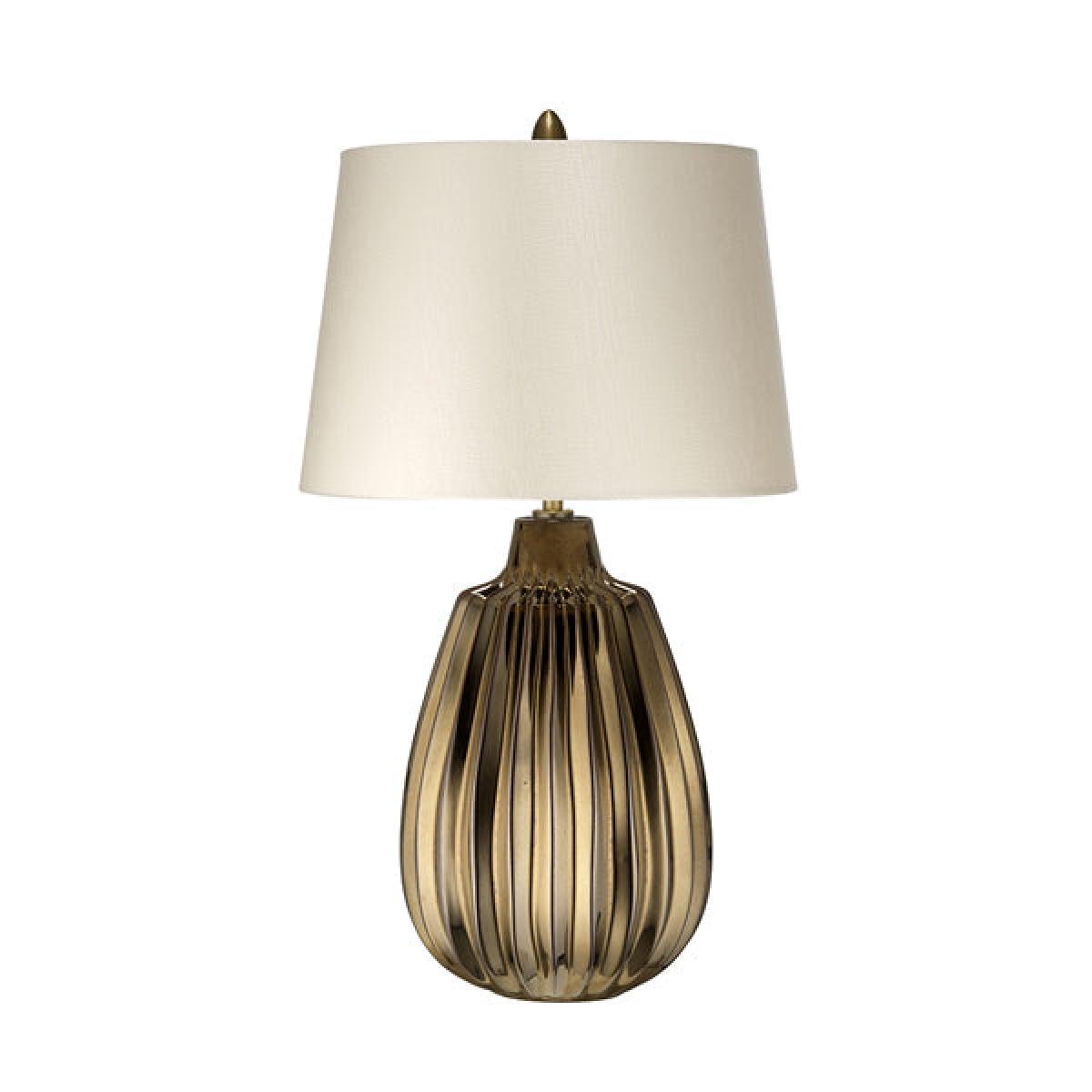 Elstead Newham 1 Light Table Lamp Bronze Ceramic and Pearl shade / Small – image 5