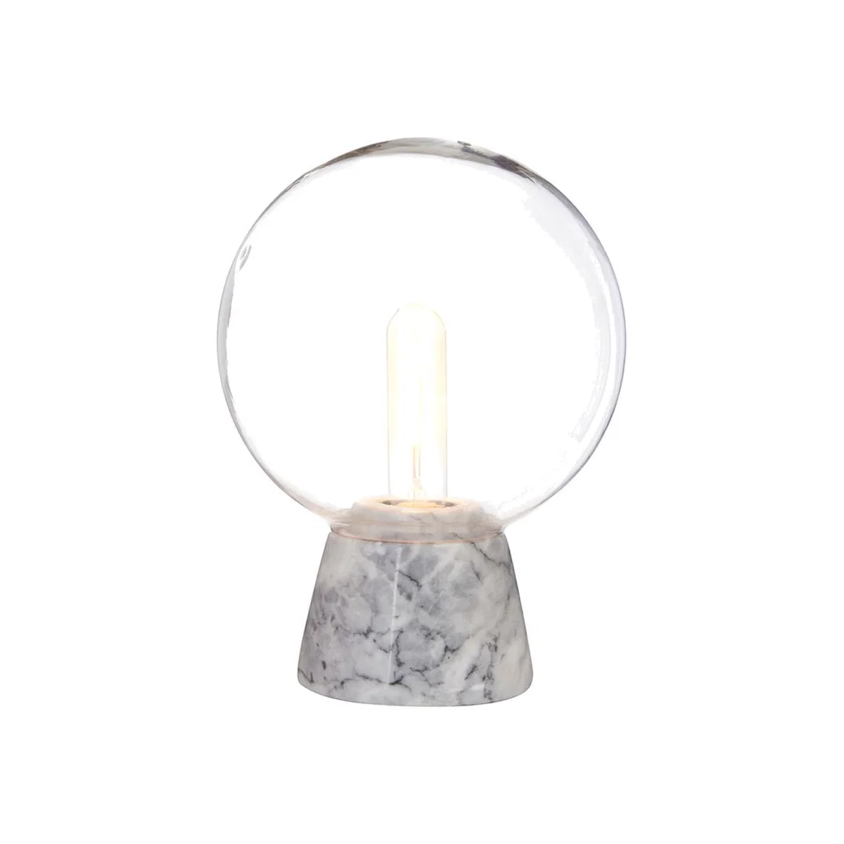 Olivia's Globe And Grey Marble Lamp