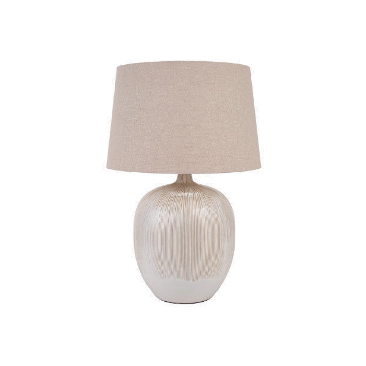 Olivia's Tanya Textured Ceramic Table Lamp in Natural and Cream – image 1