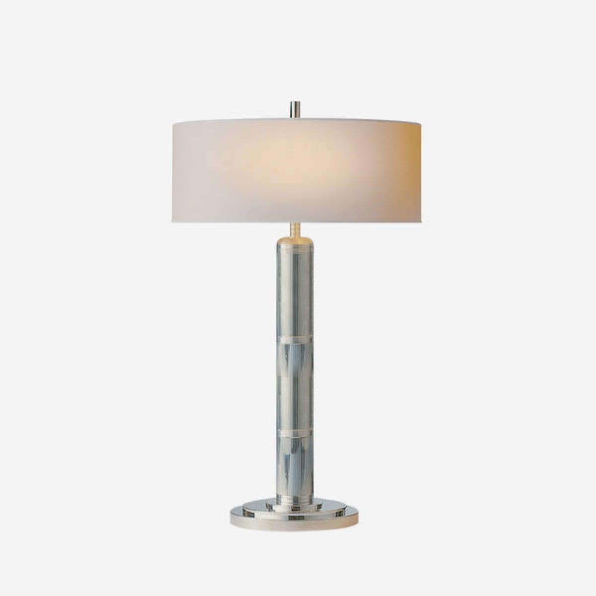 Andrew Martin Longacre Table Lamp Polished Nickel / Tall – image 2