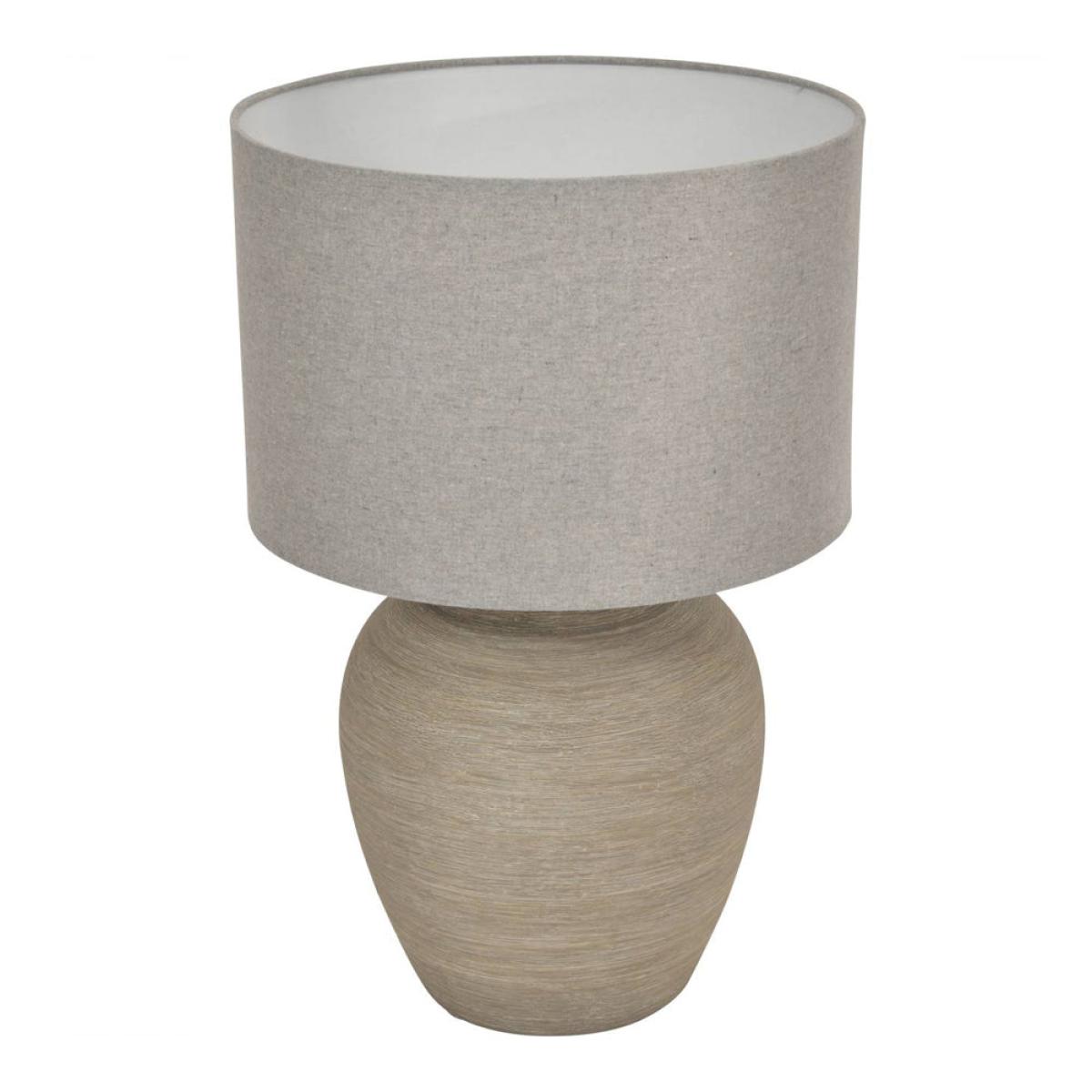 Libra Baslow Etched Grey Small Ceramic Table Lamp – image 2