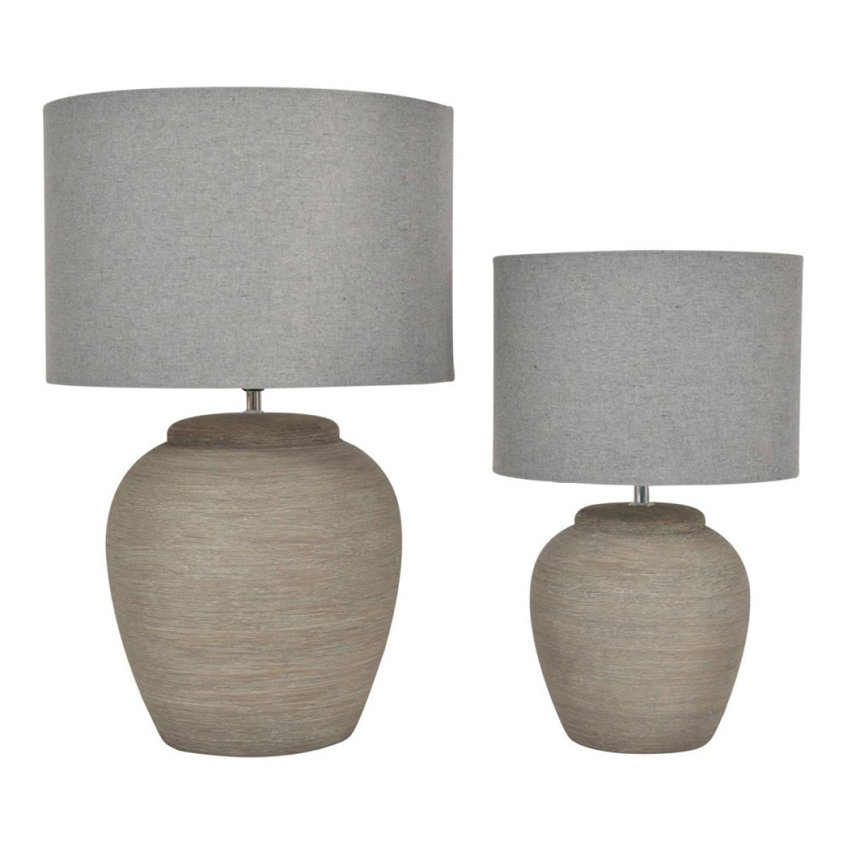 Libra Baslow Etched Grey Small Ceramic Table Lamp – image 6