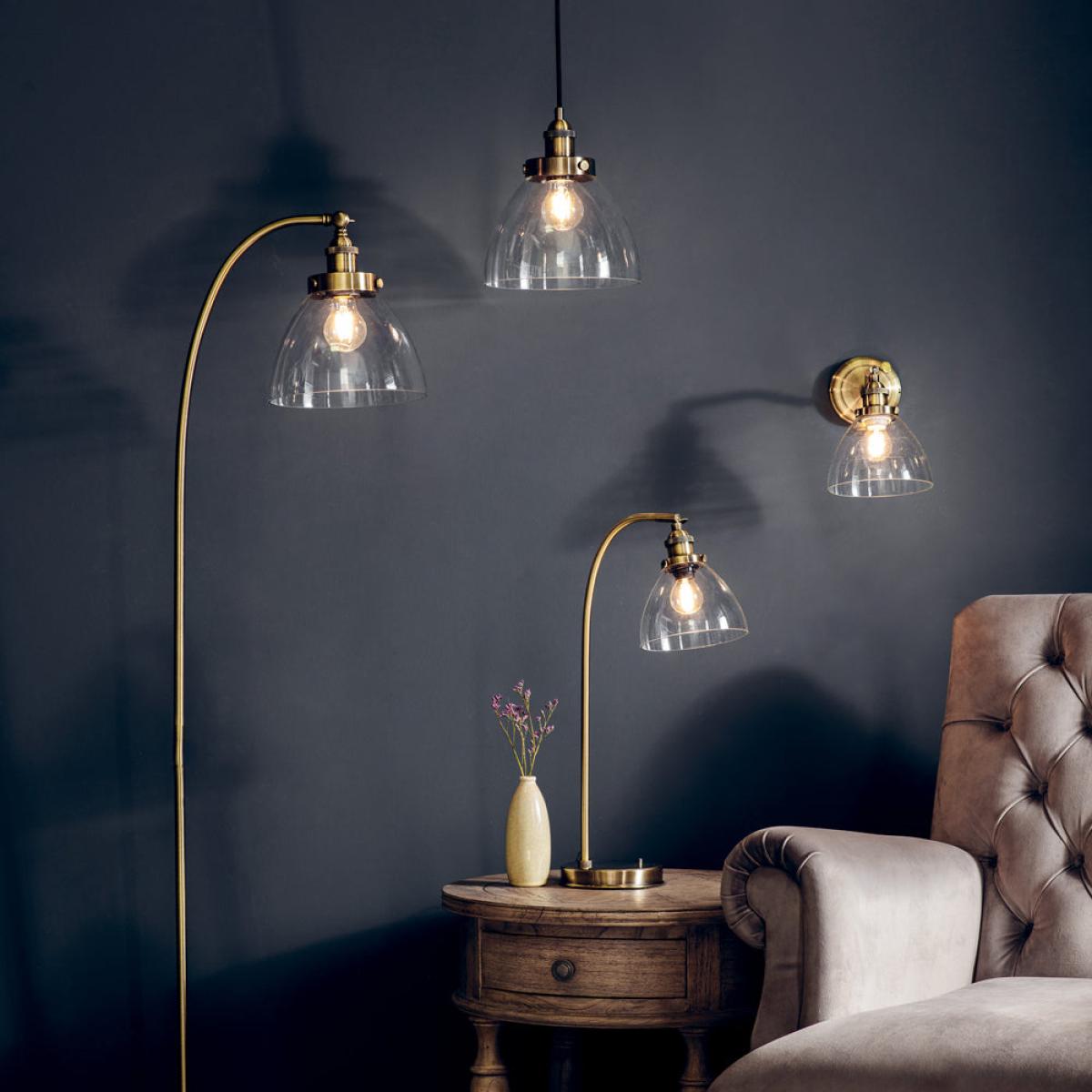 Gallery Interiors Hansen Table Lamp in Antique Brass – image 3