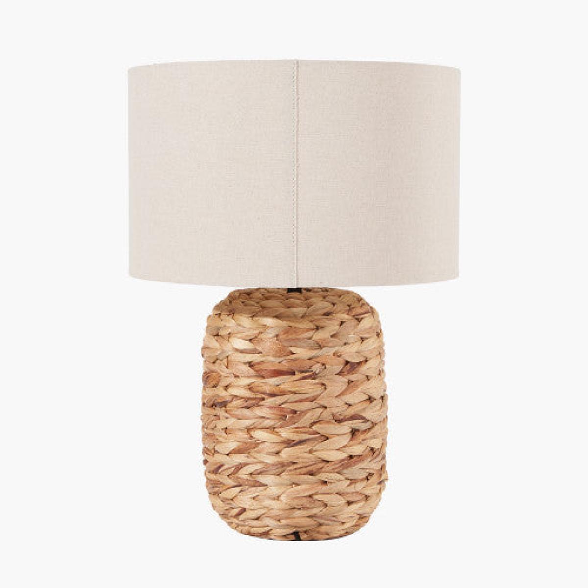 Olivia's Koda Plaited Water Hyacinth Table Lamp in Natural / Small – image 2