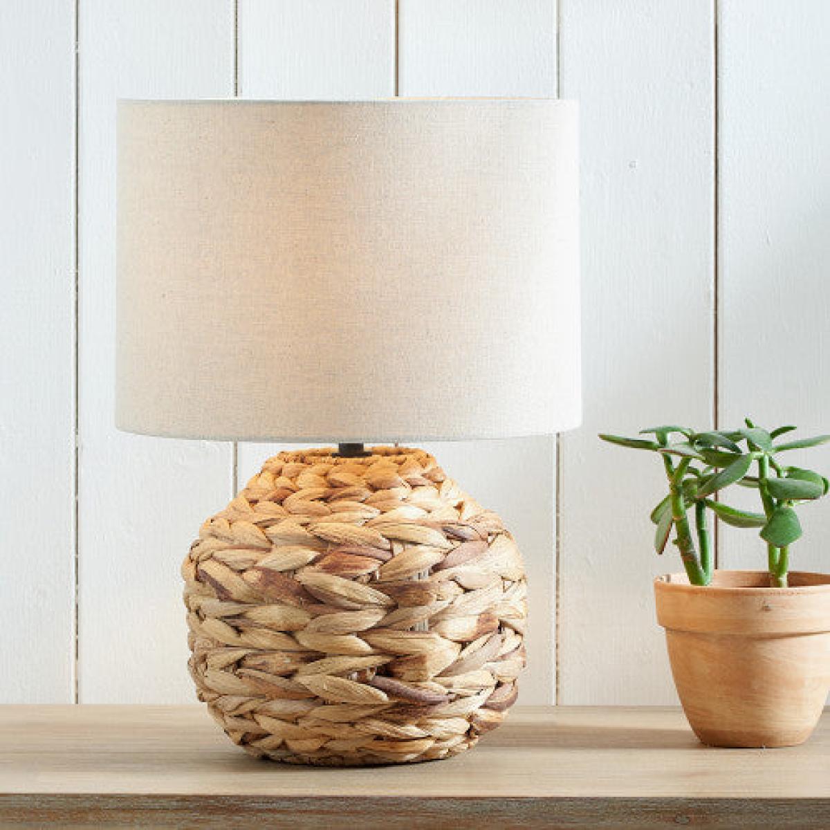 Olivia's Koda Plaited Water Hyacinth Table Lamp in Natural / Small – image 5