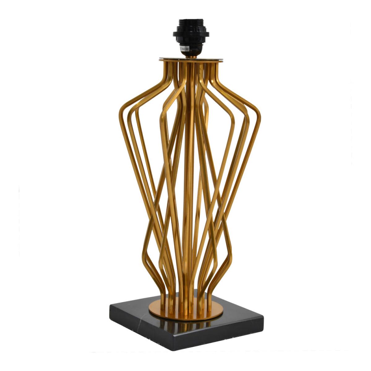 Libra Brass Spindle Mesh Table Lamp Base Only – image 2