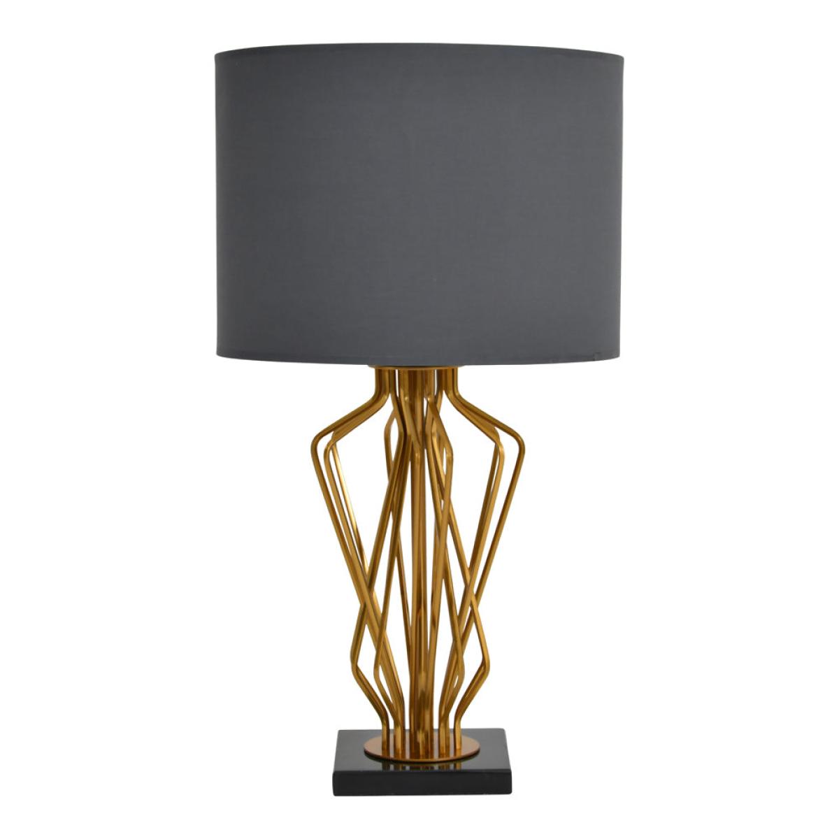 Libra Brass Spindle Mesh Table Lamp Base Only – image 4