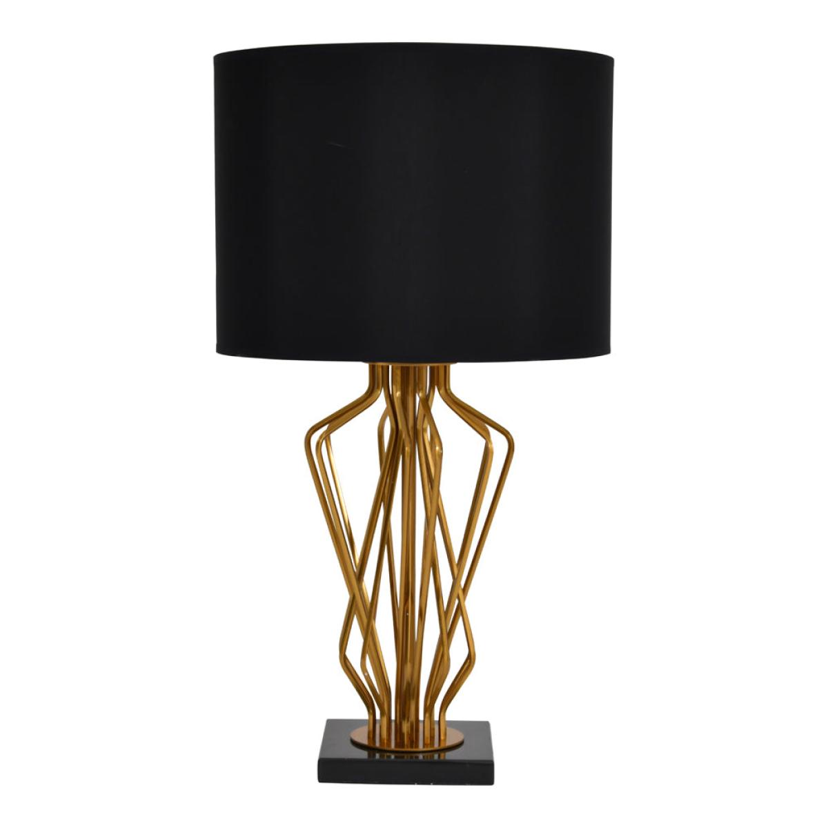 Libra Brass Spindle Mesh Table Lamp Base Only – image 5