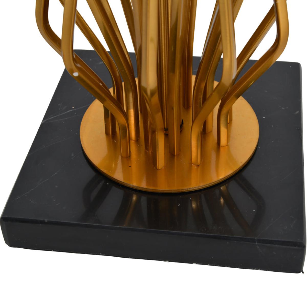 Libra Brass Spindle Mesh Table Lamp Base Only – image 7