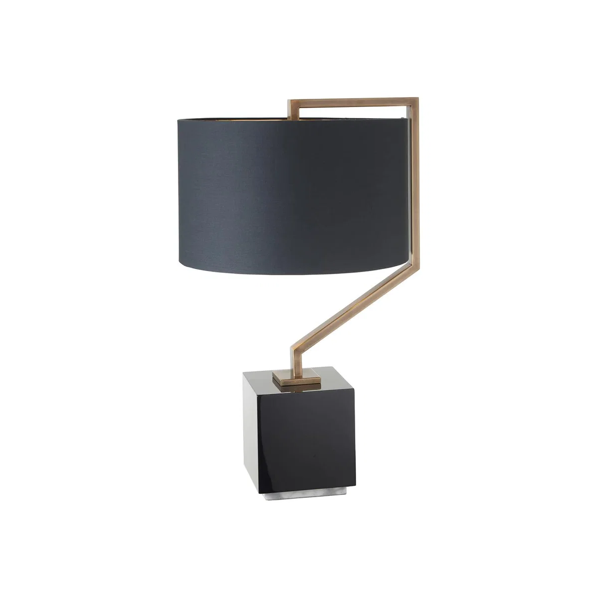 RV Astley Cyclone Table Lamp Black and Brass Finish