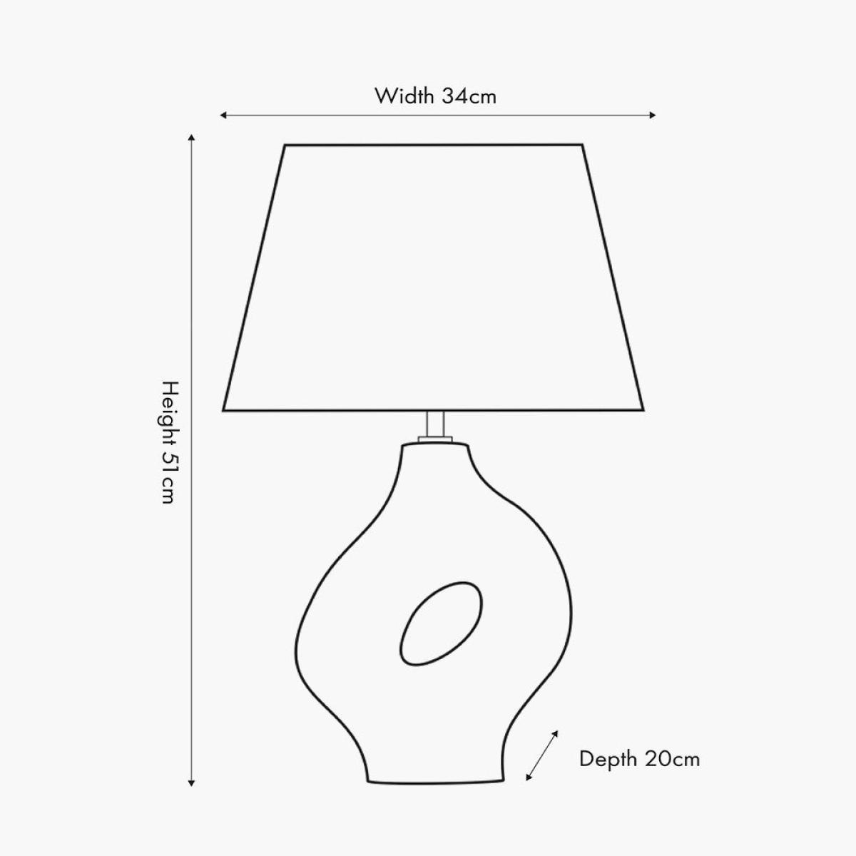 Olivia's Malia Monochrome Organic Ceramic Table Lamp – image 6
