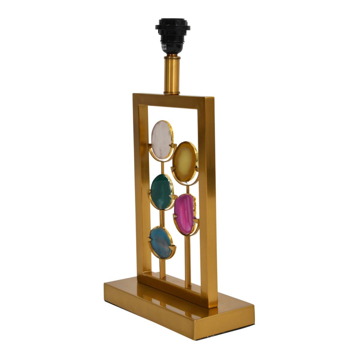 Libra Brass And Agate Framed Table Lamp Base Only – image 2