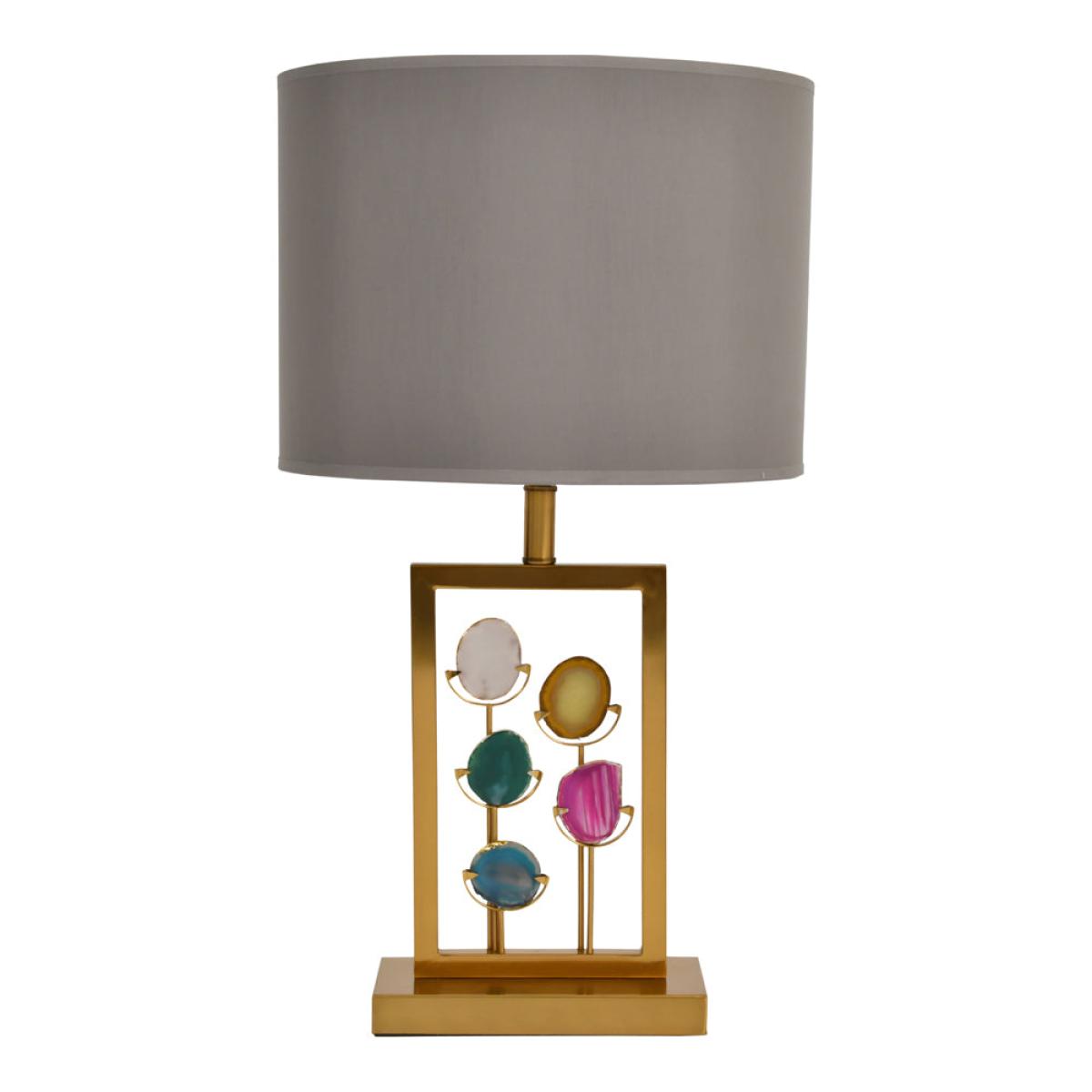 Libra Brass And Agate Framed Table Lamp Base Only – image 3