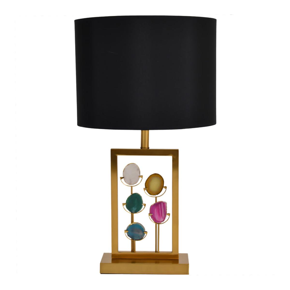 Libra Brass And Agate Framed Table Lamp Base Only – image 4