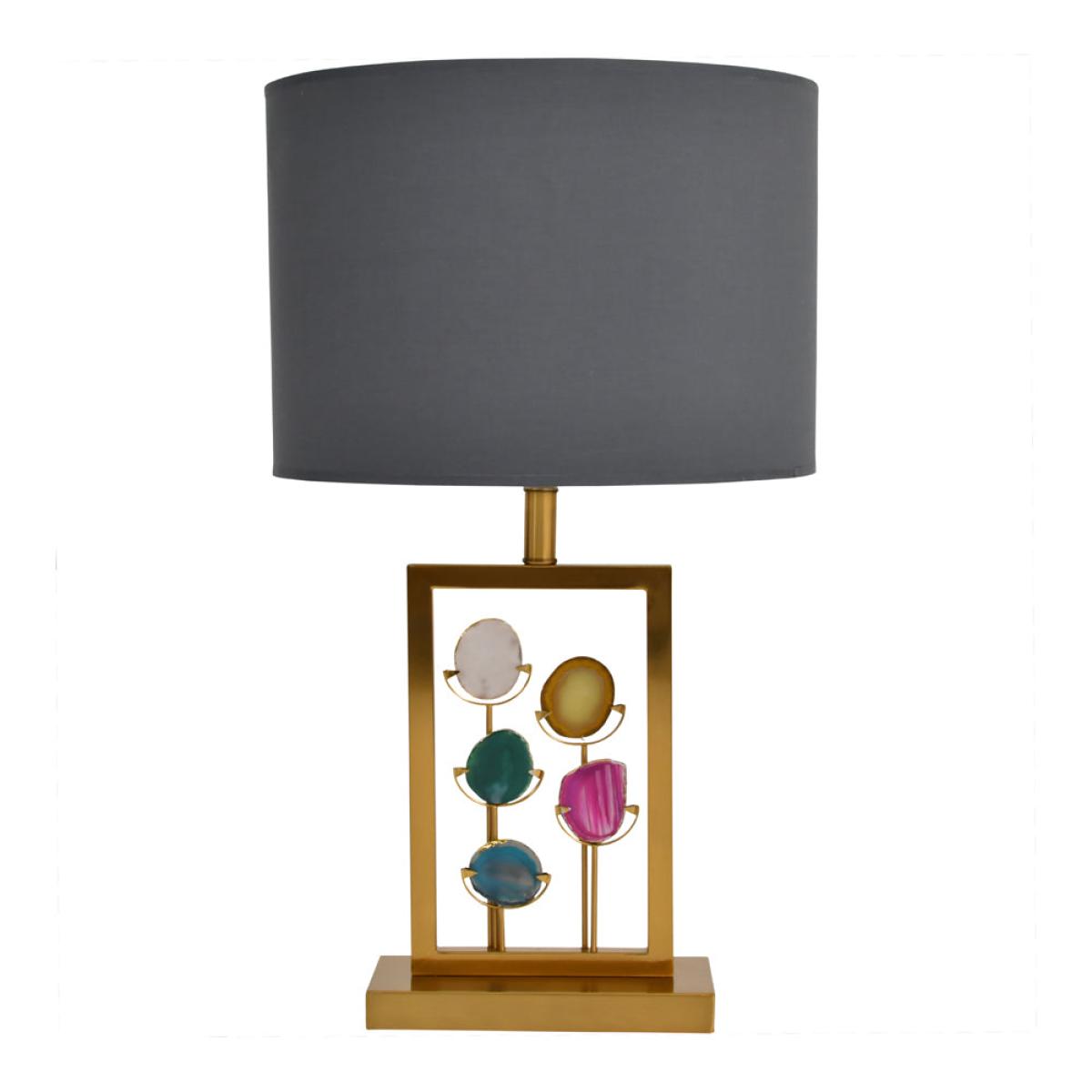 Libra Brass And Agate Framed Table Lamp Base Only – image 5