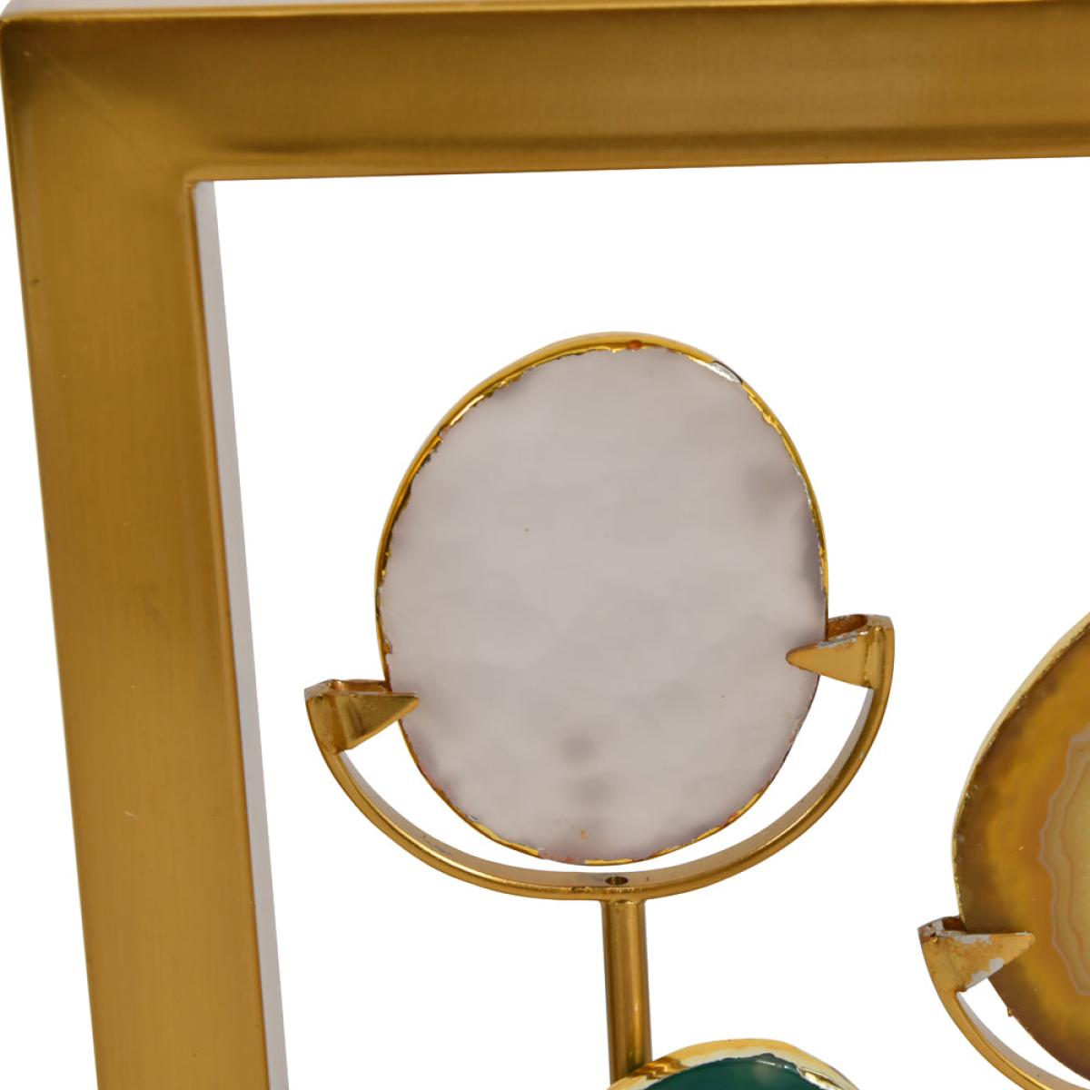 Libra Brass And Agate Framed Table Lamp Base Only – image 6