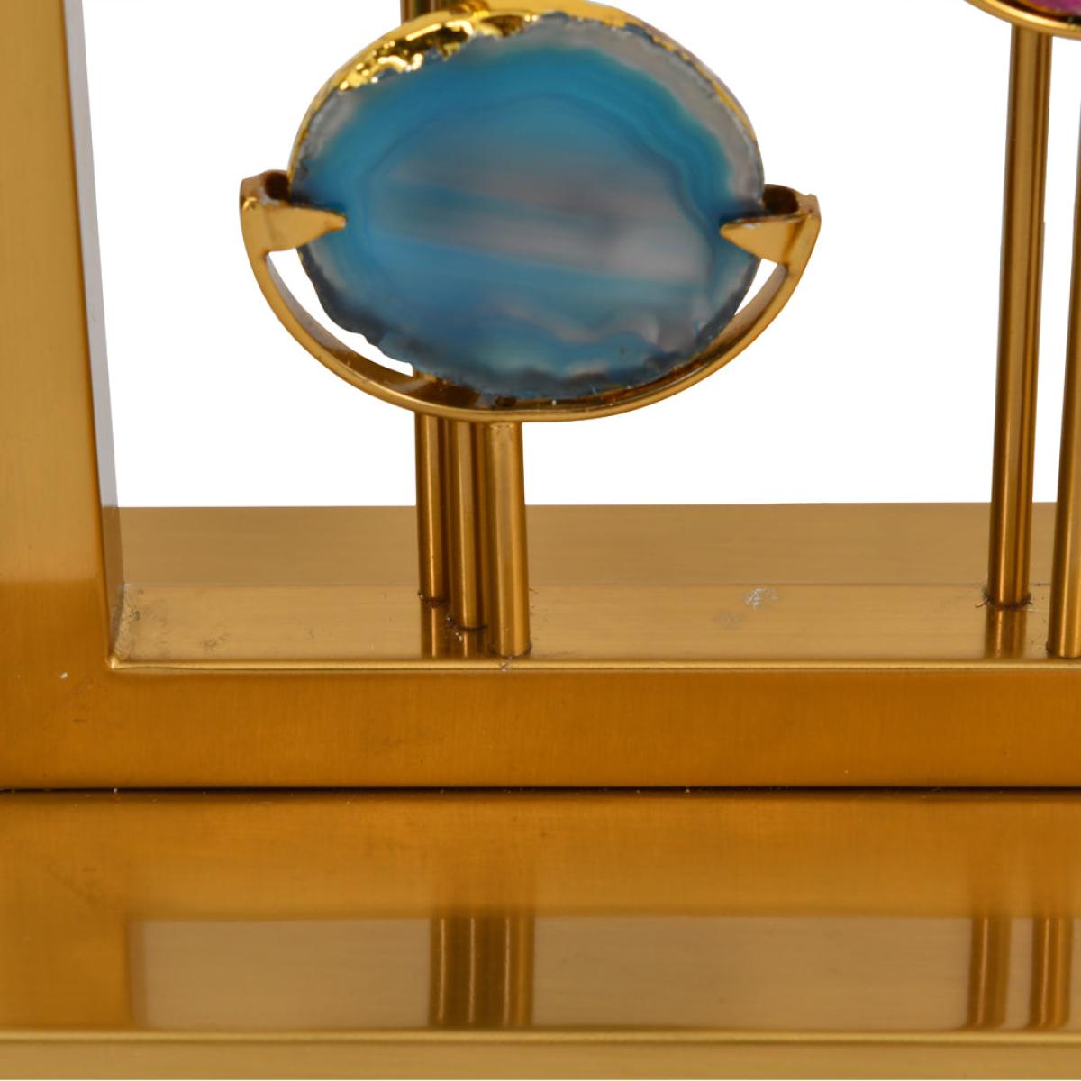 Libra Brass And Agate Framed Table Lamp Base Only – image 7