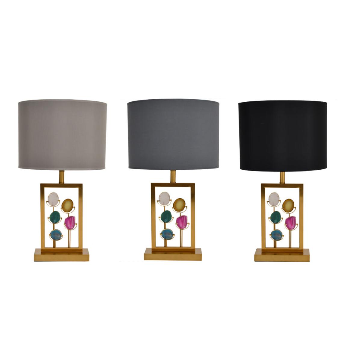 Libra Brass And Agate Framed Table Lamp Base Only – image 8