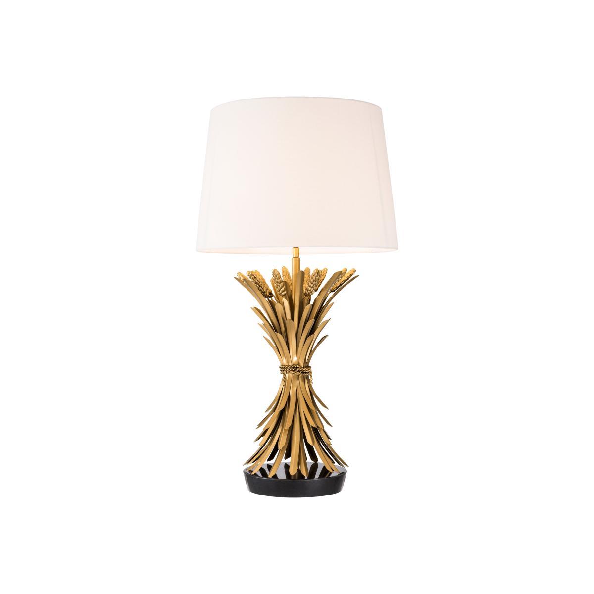 Eichholtz Bonheur Table Lamp Antique Gold Finish inc Shade – image 1