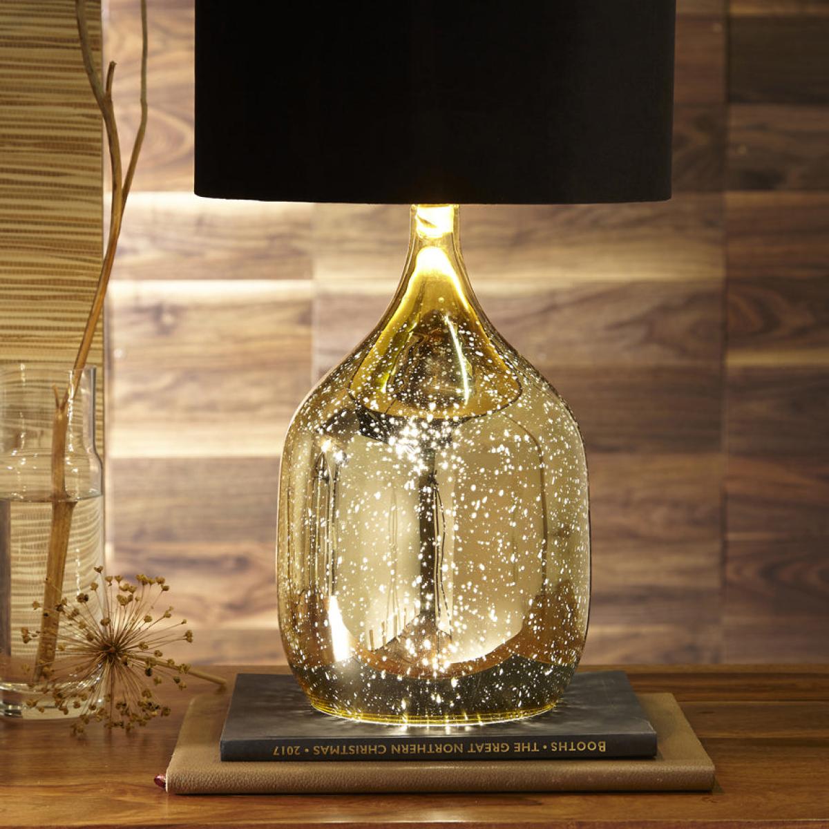 Olivia's Stellie Glass Dual Light Table lamp in Champagne Gold – image 2