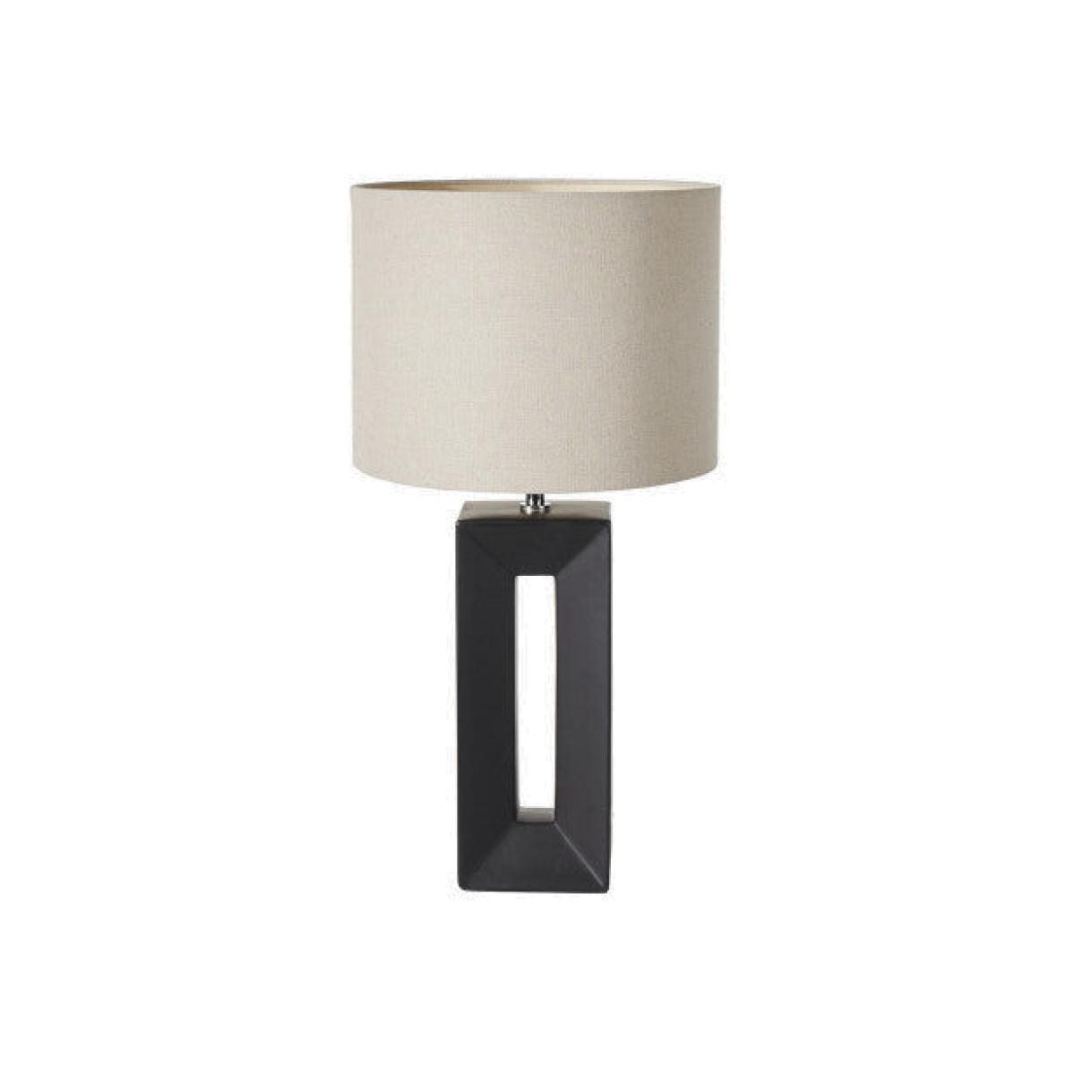 Olivia's Joji Ceramic Tall Table Lamp in Black – image 1
