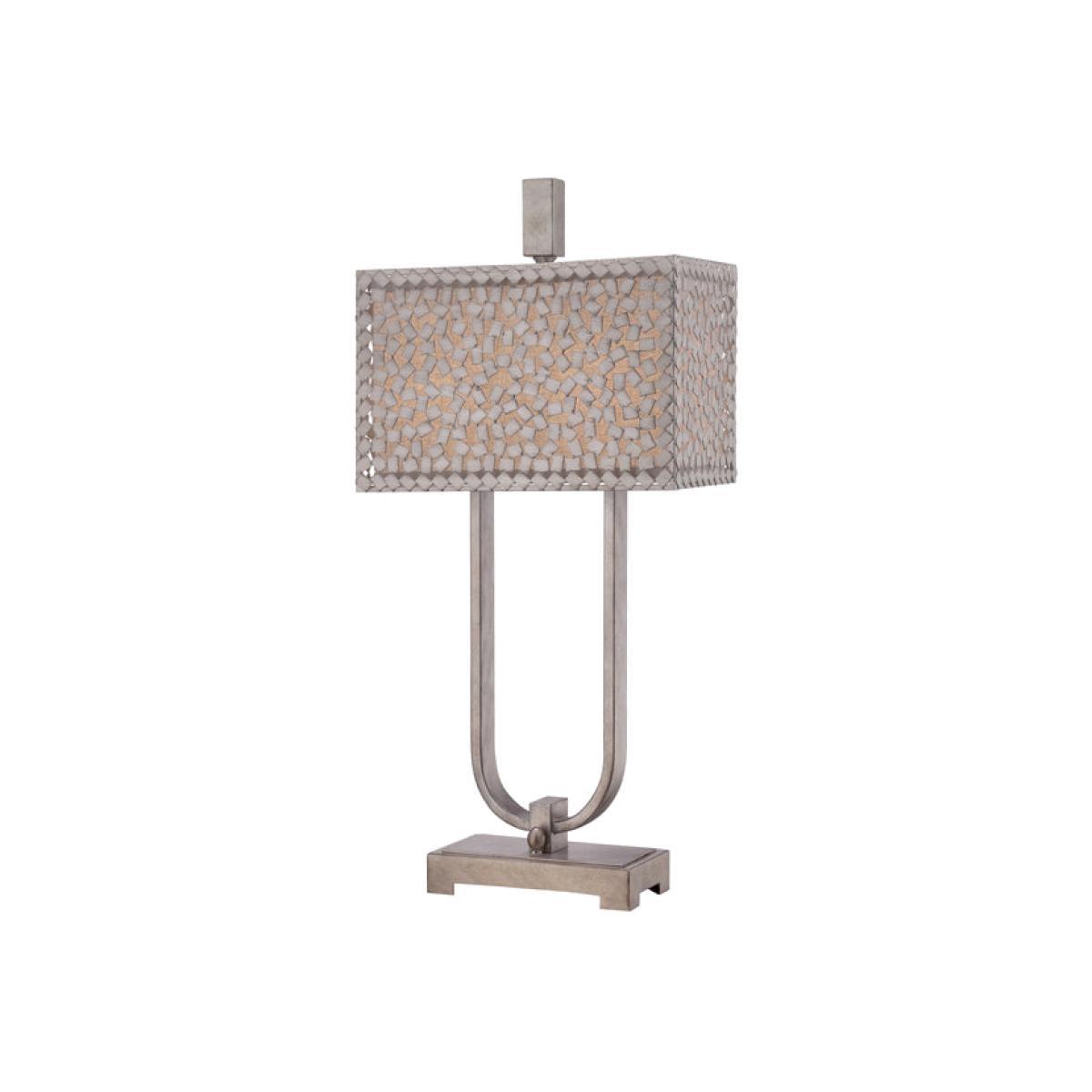 Elstead Confetti 2 Light Table Lamp Old Silver – image 1