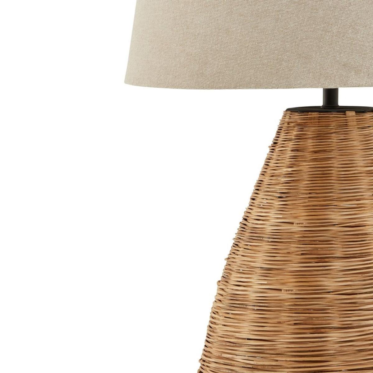 Hill Interiors Conicle Wicker Table Lamp With Linen Shade – image 2