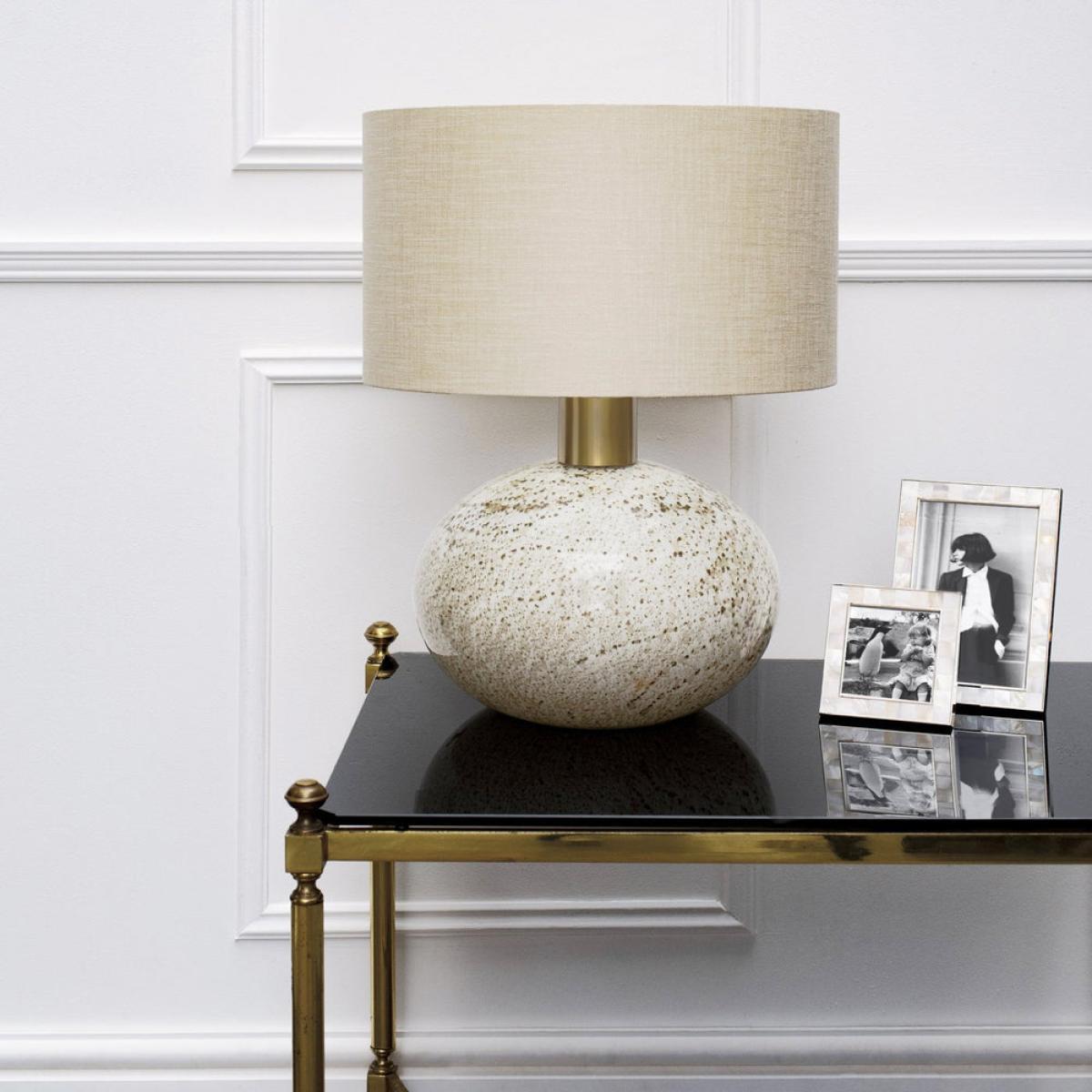Heathfield & Co Orion Suede Table Lamp – image 2