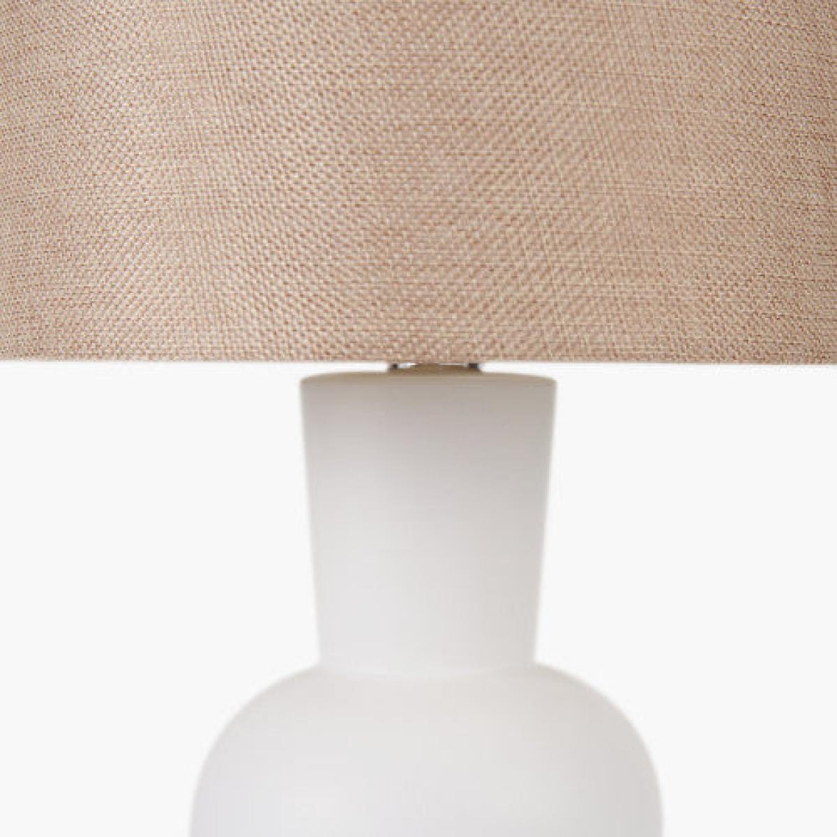 Olivia's Luna Curved Bottle Ceramic Table Lamp in White – image 3