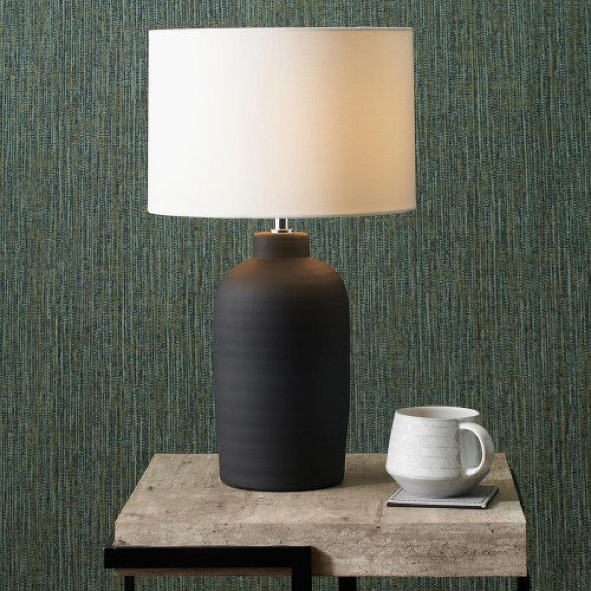 Olivia's Corey Ceramic Table Lamp in Matt Black – image 2