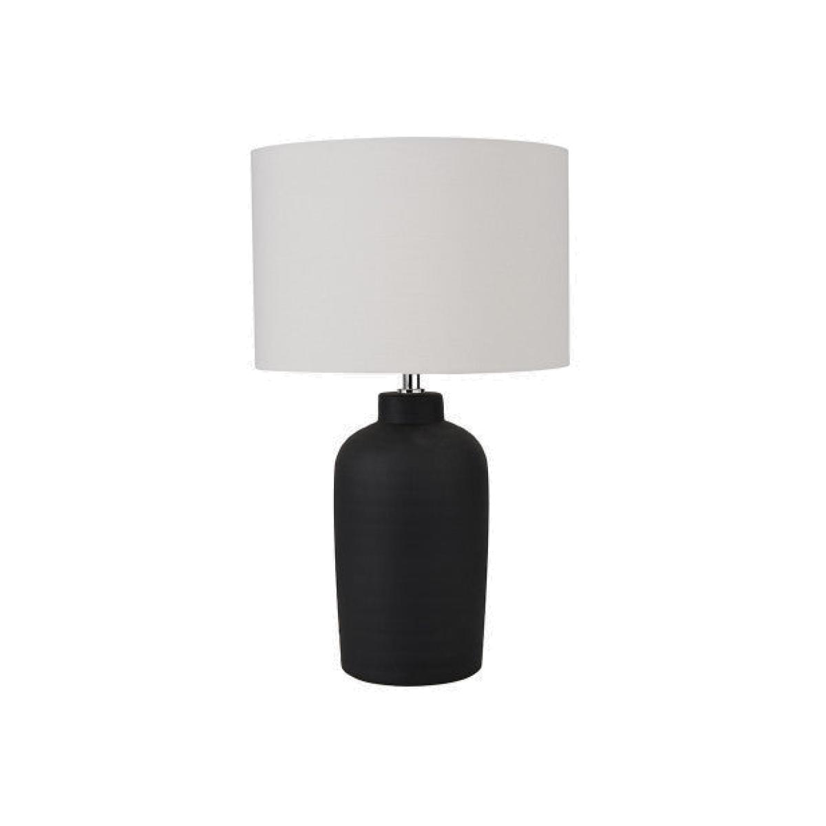 Olivia's Corey Ceramic Table Lamp in Matt Black – image 1