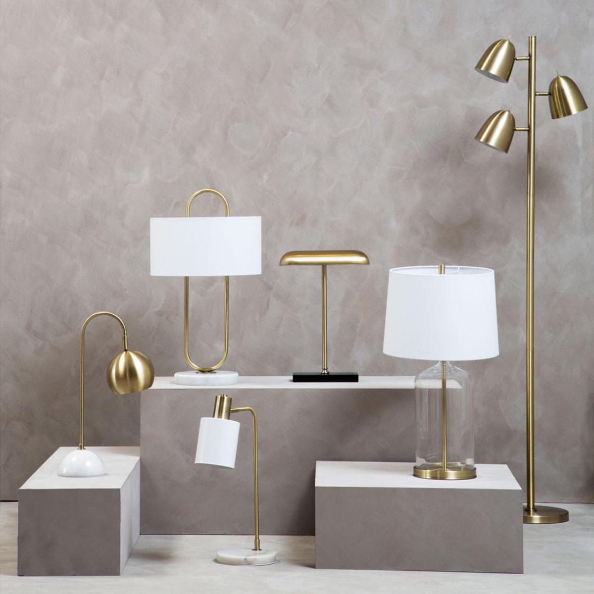 Olivia's Narla Small Desk Lamp in Black & Brass – image 5